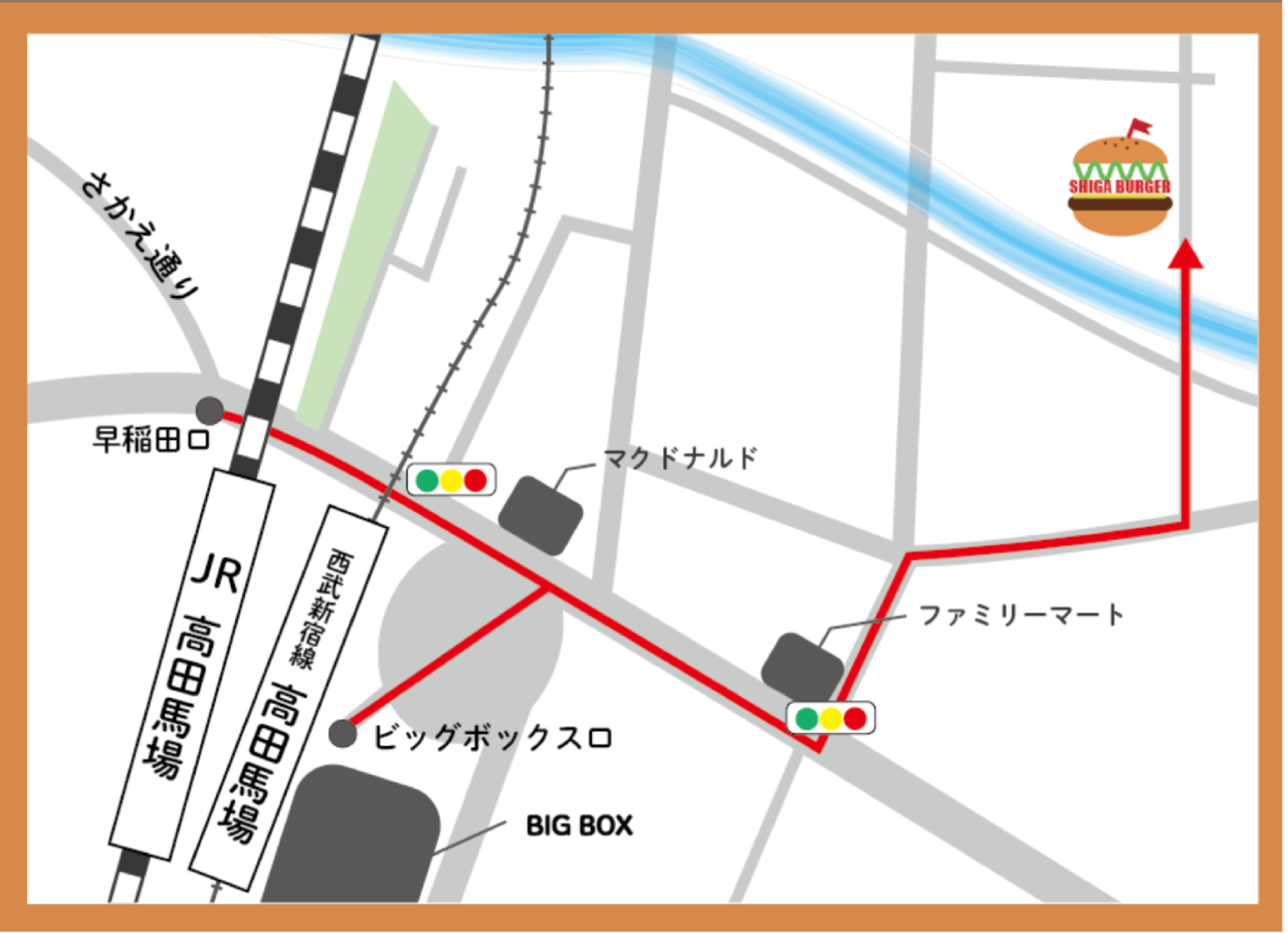 バーガーショップ地図